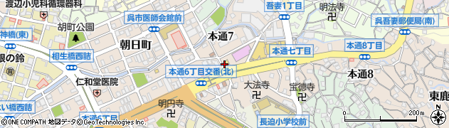 長崎ちゃんめん 広島呉本通店周辺の地図