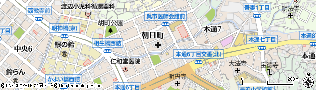 広島県呉市朝日町周辺の地図