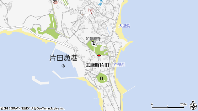 〒517-0701 三重県志摩市志摩町片田の地図