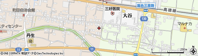 香川県東かがわ市町田608周辺の地図