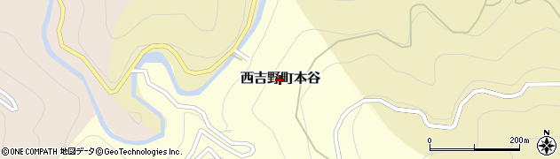 奈良県五條市西吉野町本谷周辺の地図
