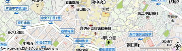 広島県呉市東中央周辺の地図