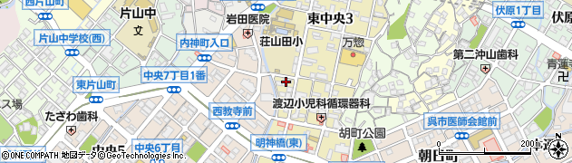 呉信用金庫荒神支店周辺の地図