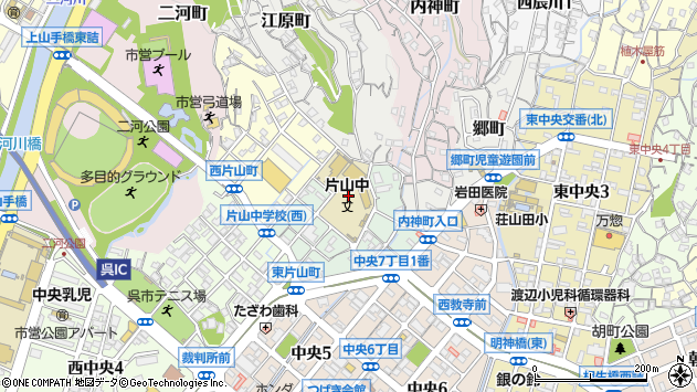 〒737-0805 広島県呉市東片山町の地図