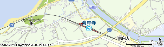 海岸寺駅周辺の地図