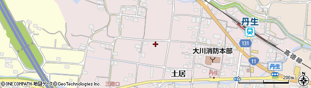 香川県東かがわ市土居周辺の地図