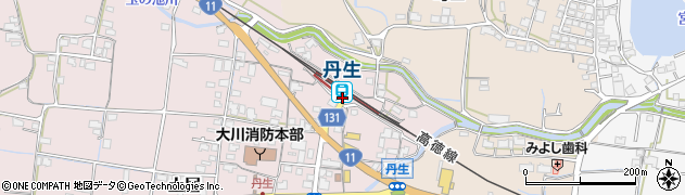 丹生駅周辺の地図