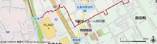香川県丸亀市原田町1624周辺の地図