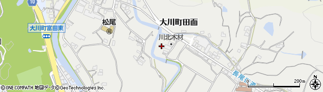 香川県さぬき市大川町田面38周辺の地図