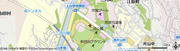 広島県呉市二河町周辺の地図