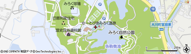 さぬき市　自然休養村施設周辺の地図