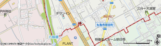 香川県丸亀市原田町1611周辺の地図