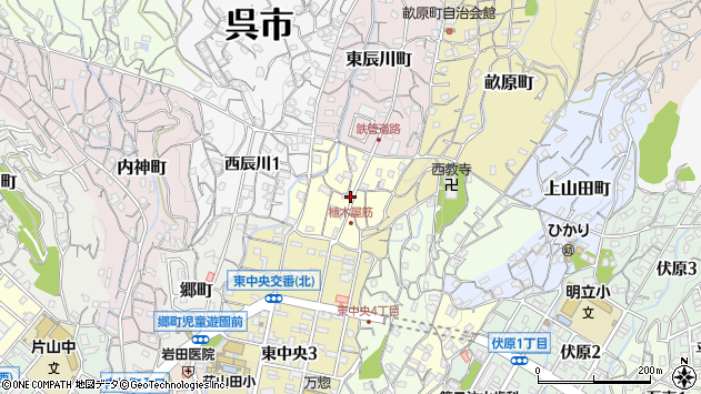 〒737-0802 広島県呉市南辰川町の地図