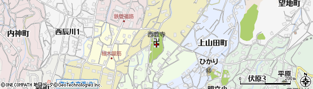 西教寺本坊周辺の地図