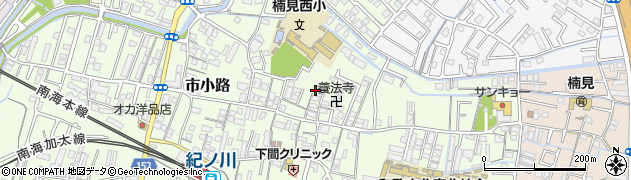 和歌山県和歌山市市小路周辺の地図