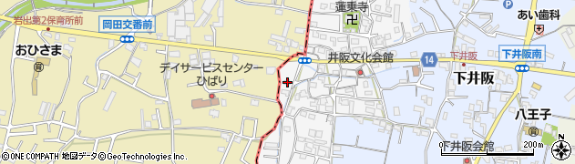 和歌山県紀の川市西井阪186周辺の地図