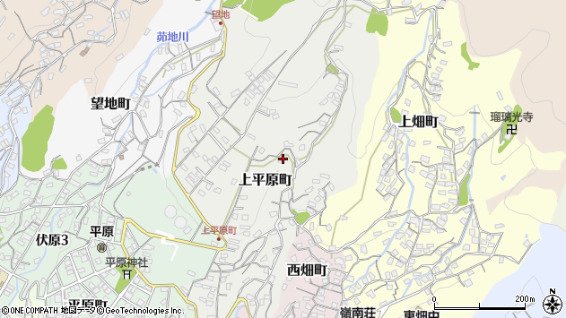 〒737-0079 広島県呉市上平原町の地図