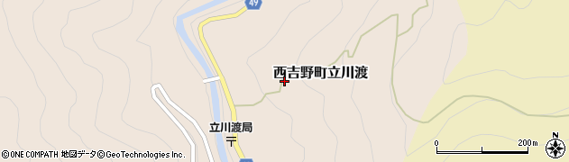 奈良県五條市西吉野町立川渡周辺の地図