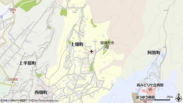 〒737-0071 広島県呉市上畑町の地図