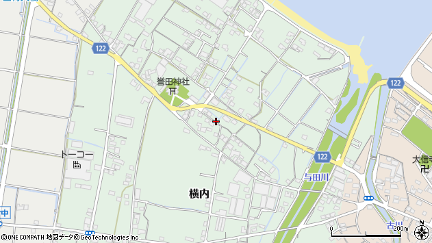 〒769-2603 香川県東かがわ市横内の地図
