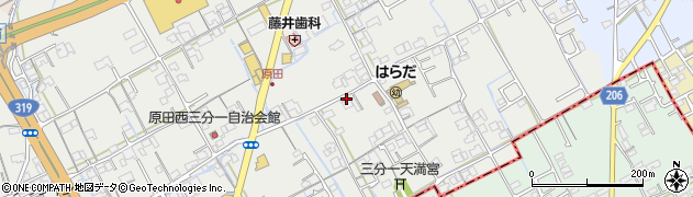 香川県丸亀市原田町2071周辺の地図