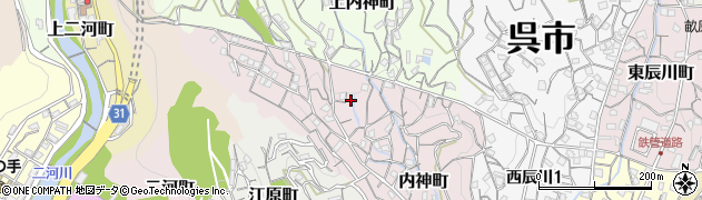 広島県呉市内神町13周辺の地図