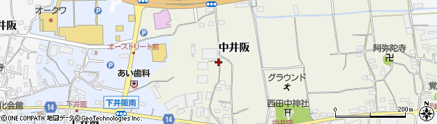 和歌山県紀の川市中井阪周辺の地図
