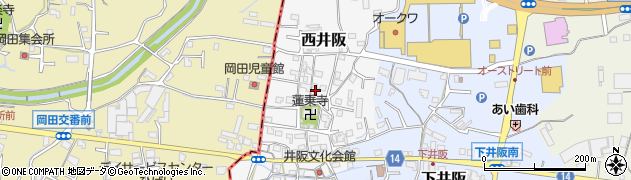 和歌山県紀の川市西井阪117周辺の地図