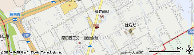 香川県丸亀市原田町周辺の地図