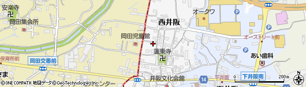 和歌山県紀の川市西井阪127周辺の地図