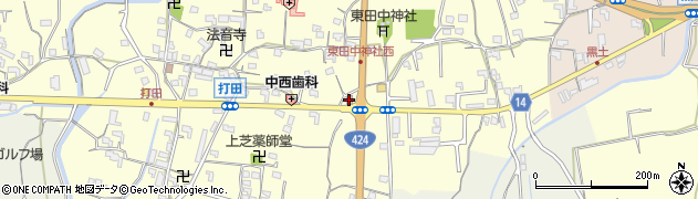 打田郵便局周辺の地図
