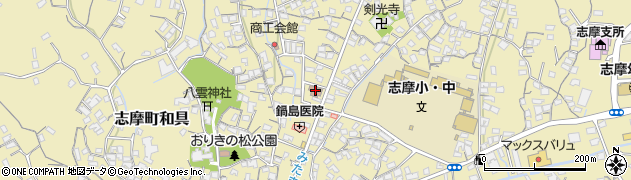 志摩郵便局周辺の地図