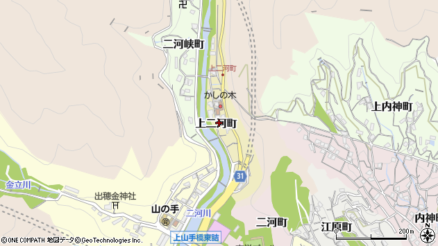 〒737-0817 広島県呉市上二河町の地図