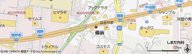 和歌山県岩出市備前周辺の地図