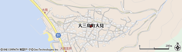 愛媛県今治市大三島町大見周辺の地図