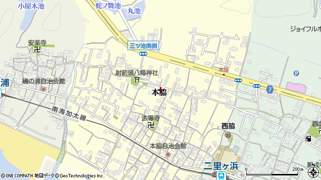 〒640-0113 和歌山県和歌山市本脇の地図
