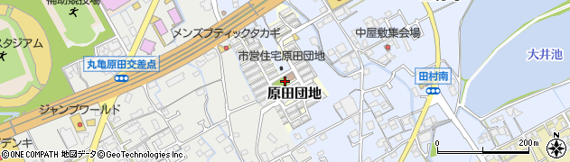 香川県丸亀市原田団地周辺の地図