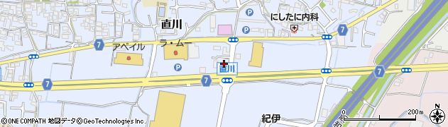 ファミリーマート和歌山直川店周辺の地図