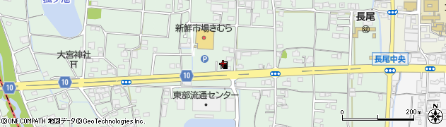 竹本石油株式会社　長尾ＳＳ周辺の地図