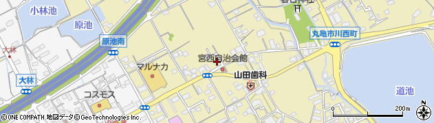 ノエビア化粧品丸亀中央代理店周辺の地図