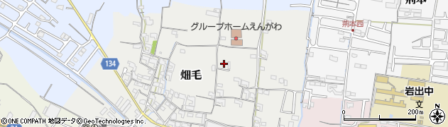 和歌山県岩出市畑毛周辺の地図