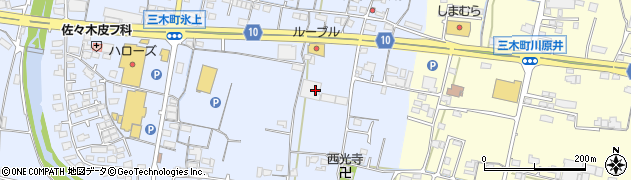 香川県木田郡三木町氷上749周辺の地図