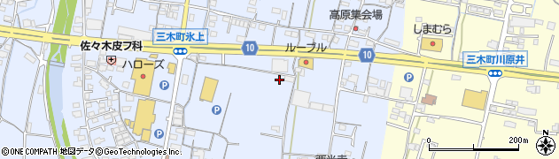 香川県木田郡三木町氷上821周辺の地図