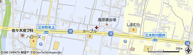 香川県木田郡三木町氷上761周辺の地図