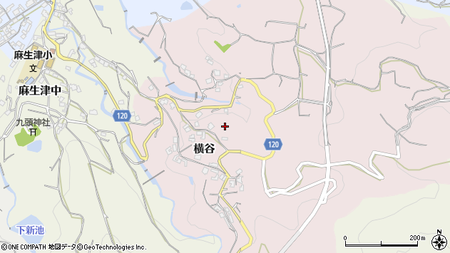 〒649-6613 和歌山県紀の川市横谷の地図