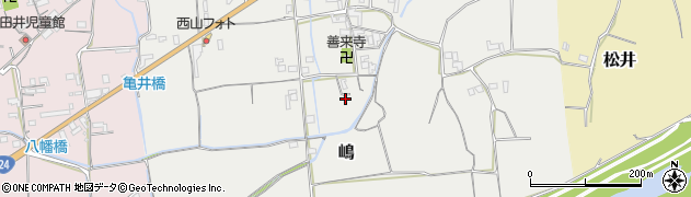 和歌山県紀の川市嶋197周辺の地図