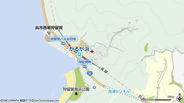 〒737-0862 広島県呉市狩留賀町の地図