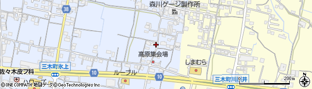 香川県木田郡三木町氷上540周辺の地図