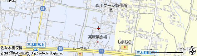 香川県木田郡三木町氷上557周辺の地図
