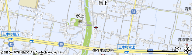 香川県木田郡三木町氷上261周辺の地図